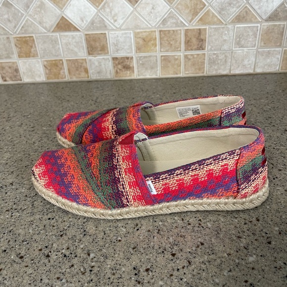 Toms Women’s Alpargata Multi Color Rope Espadrille Slip on Sneaker Size 7.5 - Picture 3 of 9
